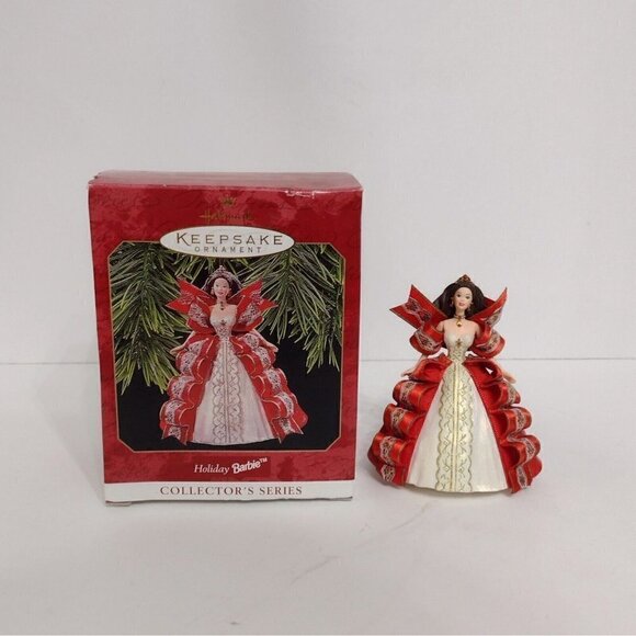 Vintage 1997 Hallmark Keepsake Holiday Barbie Christmas Ornament #5 In Series - Picture 1 of 3